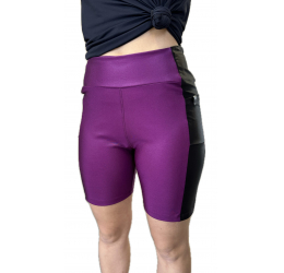 BERMUDA CIRRÊ FAIXA BOLSO PRETO/ ROXO - DU SELL