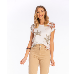 BLUSA COM APLICAÇÕES OFF WHITE DOCE TRAMA