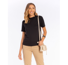  BLUSA PRETA MANGA DOCE TRAMA