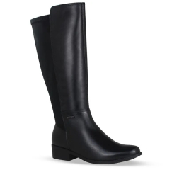 BOTA FEMININA CANO LONGO EM COURO PRETO 345801 - BOTTERO 