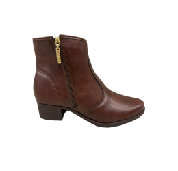 BOTA FEMININA CLÁSSICA CANO CURTO SALTO BLOCO CAFÉ 5346.107 - MOLECA