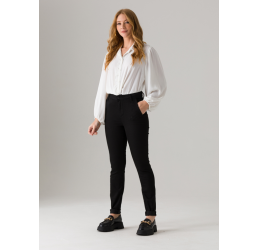 CALÇA DONNA SKINNY ALFAIATARIA SARJA PRETO - DIVERO