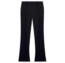 CALÇA FLARE PLUS SIZE ALFAIATARIA COM FENDA PRETA - LUNENDER