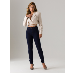 CALÇA JEANS DONNA SKINNY AZUL ESCURO - DIVERO