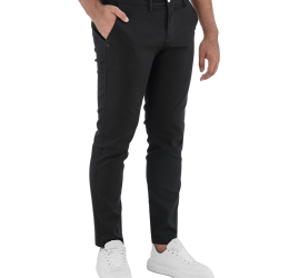 CALÇA MASCULINA TRADICIONAL EM SARJA PRETO - OGOCHI 