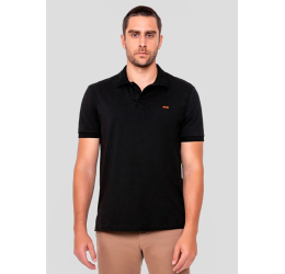CAMISA POLO MASCULINA EM ALGODÃO PIMA PRETO - HANGAR 33 