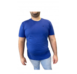 CAMISETA BÁSICA MANGA CURTA ALGODÃO AZUL IMPERIAL - MORMAII