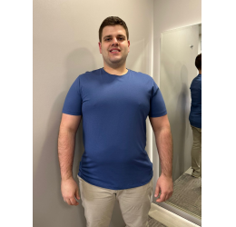 CAMISETA CLÁSSICA ALGODÃO PIMA AZUL SEED HANGAR 33