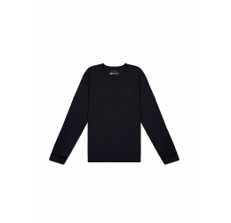 Camiseta Manga Longa Masculina Em Meia Malha Fico Preto Reativo