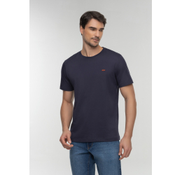 CAMISETA MASCULINA BÁSICA EM ALGODÃO PIMA MARINHO ACTION 72139 - HANGAR 33