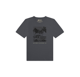 CAMISETA MASCULINA ESTAMPADA EM MALHA CINZA NIGHTCALL - FICO 