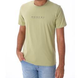 CAMISETA MASCULINA SLIM ESTAMPADA FRASE VERDE KIWI - OGOCHI