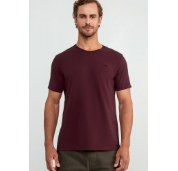 CAMISETA MASCULINA TRADICIONAL BORDO 3565 - HANGAR 33