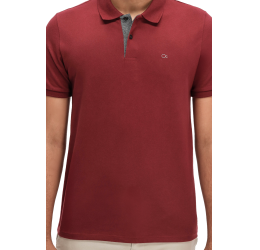 CAMISETA POLO SLIM BORDÔ BRICK 1724 - OGOCHI