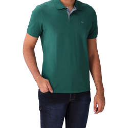 CAMISETA POLO SLIM VERDE FLORESTA 5232 - OGOCHI