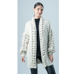 CASACO FEMININO COM DETALHES OFF WHITE G`DOM