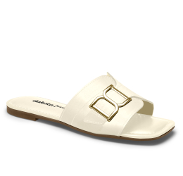 CHINELO RASTEIRA DETALHE METAL Y9931 CREME - DAKOTA