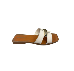 CHINELO RASTEIRA EM COURO OFF WHITE 368306 - BOTTERO