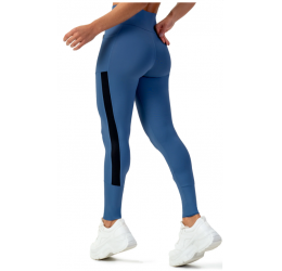 LEGGING COMPRESSION COM AERO DRY AZUL JOY/PRETO - DUSELL