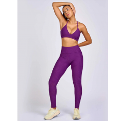 LEGGING CORDAO BARRADO COM VAZADOS ROXO SPICED - ALTO GIRO