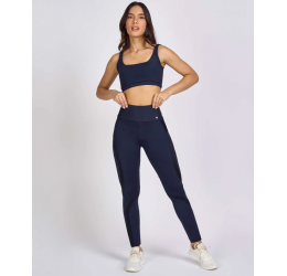 LEGGING HYPER COM RECORTES DE ATLANTA PRETO - ALTO GIRO