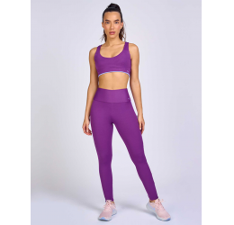 LEGGING HYPER RECORTE E SILK ROXO SPICED - ALTO GIRO