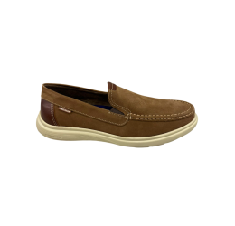 SAPATO MOCASSIM MASCULINO EM COURO AMORTECH MASCAVO 142201 - PEGADA 