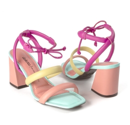 SANDÁLIA DAKOTA TUDO DE COR SALTO BLOCO MULTICOLORIDA  Z9451