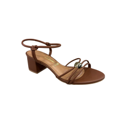 SANDÁLIA FEM. SALTO BLOCO ELEGANTE MOCCA 62911192 - VIZZANO