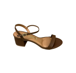 SANDÁLIA FEMININA BÁSICA SALTO BLOCO 6291.900 CAPUCCINO - VIZZANO