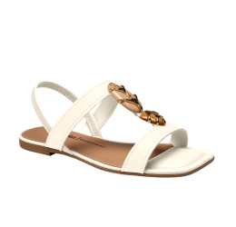 SANDÁLIA RASTEIRA COM PEDRARIA CREME Y9611 - DAKOTA