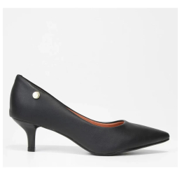 SAPATO SCARPIN FEMININO BÁSICO SALTO FINO MÉDIO PRETO 1122.828 - VIZZANO