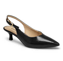 SCARPIN SALTO FINO EM VERNIZ SLINGBACK PRETO D0092 - DAKOTA