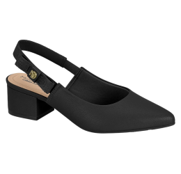 SCARPIN SLINGBACK SALTO BLOCO PRETO 7340.132  - MODARE 