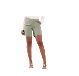 SHORTS BOYFRIEND EM SARJA VERDE EUCALIPTO - LUNENDER 