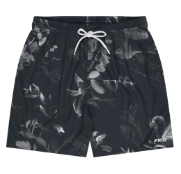 SHORTS ESTAMPADO COM BOLSO TACTEL MARINHO/ CINZA - FICO