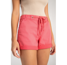 SHORTS SARJA BOYFRIEND COM CADARÇO ROSA VESTIGE  LUNENDER