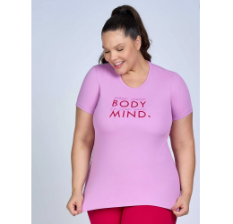 T-shirt Alto Giro Skin Fit Inspiracional Plus Size 2333702 C5653