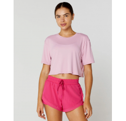 T-SHIRT CROPPED ROSA PASTEL - ALTO GIRO