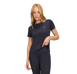 T-SHIRT ETERNA GOLA REDONDA COM FENDA PRETO - ALTO GIRO 