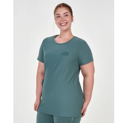 T-SHIRT INPIRACIONAL PLUS SIZE VERDE URBANO - ALTO GIRO