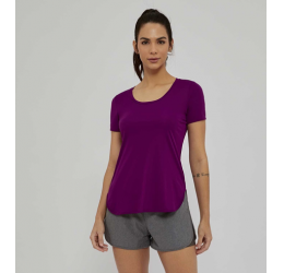 T-SHIRT SKIN FIT ALONGADA ROXO UVA - ALTO GIRO