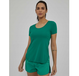 T-SHIRT SKIN FIT ALONGADA VERDE ALGA - ALTO GIRO