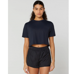 T-SHIRT SKIN FIT CROPPED BÁSICA PRETO- ALTO GIRO