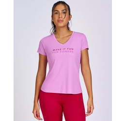 T-SHIRT SKIN FIT MAKE IT FUN ORCHID - ALTO GIRO