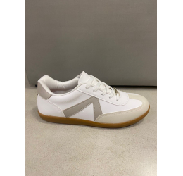 TÊNIS CASUAL CONFORTÁVEL 1430.102 BRANCO/BRANCO OFF/CINZA  - VIZZANO