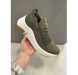 TÊNIS FEMININO CASUAL EM KNIT ULTRACONFORTO VERDE SALVIA - MODARE 