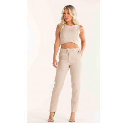 TOP CROPPED ALFAIATARIA FLAT AVEIA - INDULTO