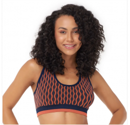 TOP FITNESS NADADOR COM BOJO REMOVÍVEL AZUL E CARAMELO - ZEE RUCCI