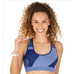 TOP FITNESS SEM COSTURA JACQUARD AZUL - ZEE RUCCI